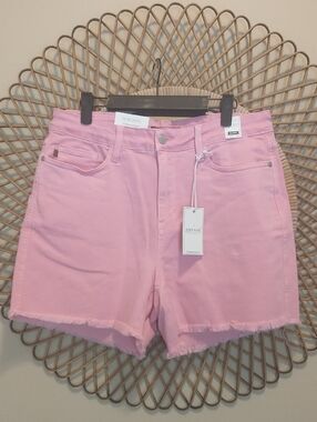 NWT! Judy Blue Pink Cutoff Denim Shorts Size 1XL